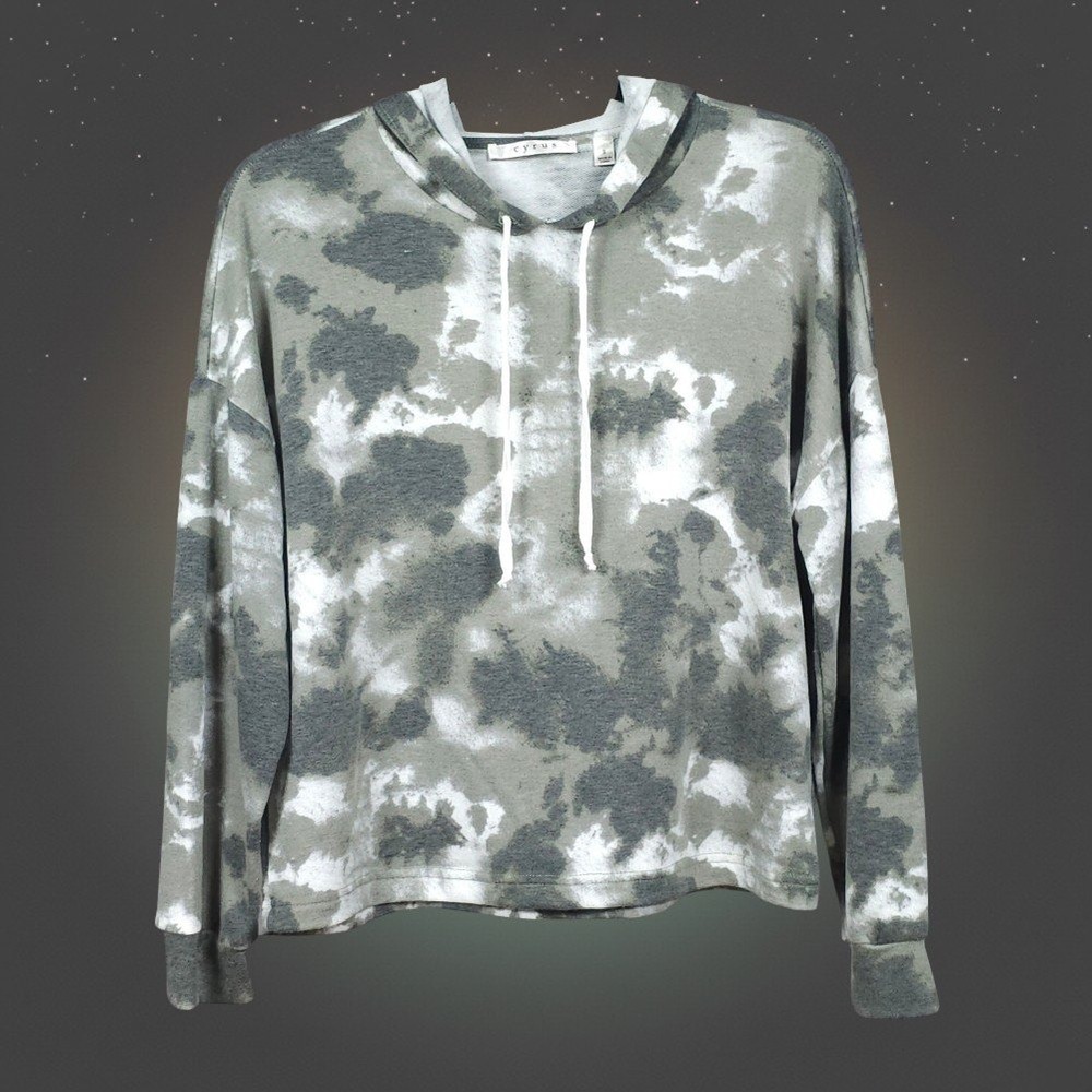 Earthy Granola Tie Dye Hoodie S Forest Green Slouchy Boho Outdoorsy